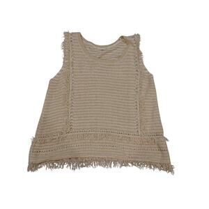 Hem & Thread Size Large Beige Knit Blouse